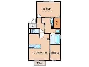 ヴェル　ドミール観音寺の物件間取画像